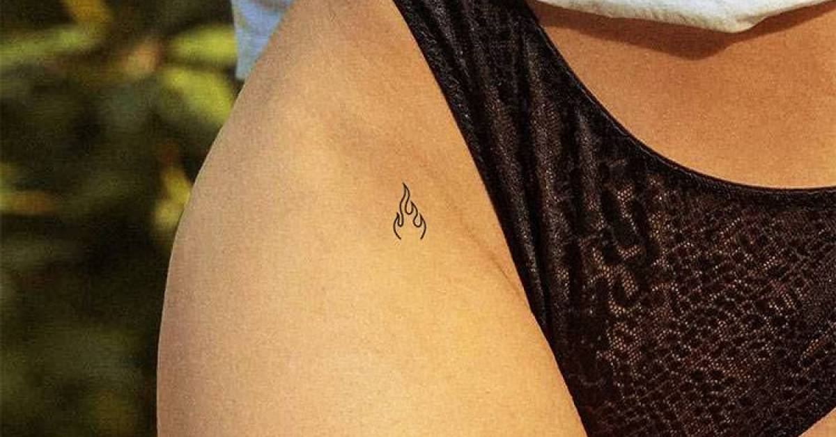 Minimalist Fire Flame Temporary Tattoo, Get It Here ▻ 628_x_1200_jpg