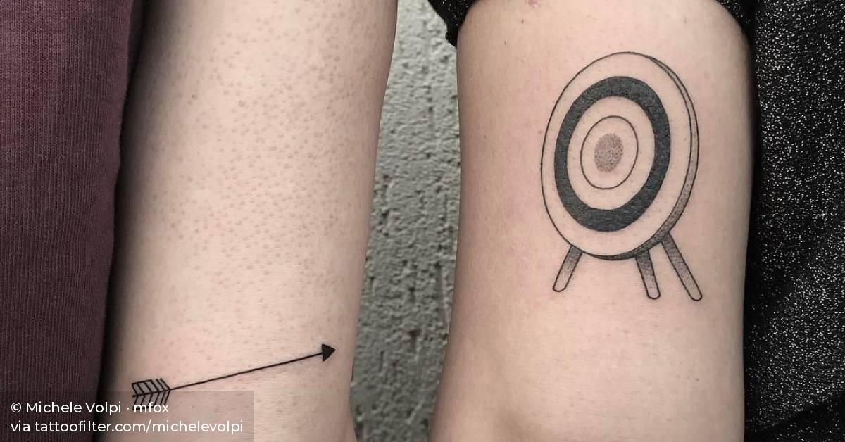 Matching Friendship Tattoo Of An Arrow And A Target On 628_x_1200_jpg