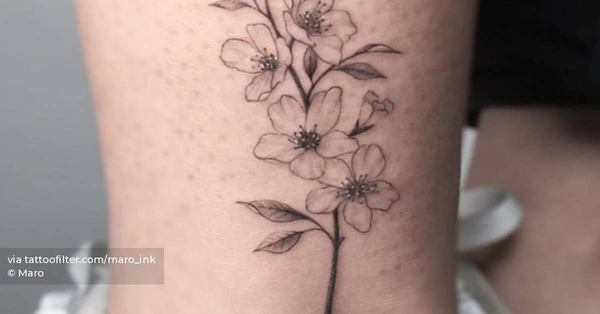 Cherry Blossom Tattoo On The Ankle 628_x_1200_jpg