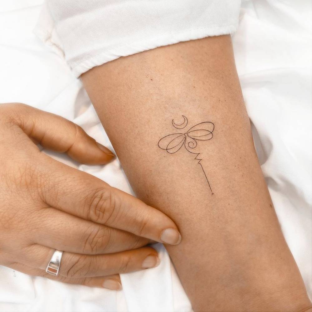 Unalome Dragonfly Tattoo On Inner Forearm 1000_x_1000_jpg