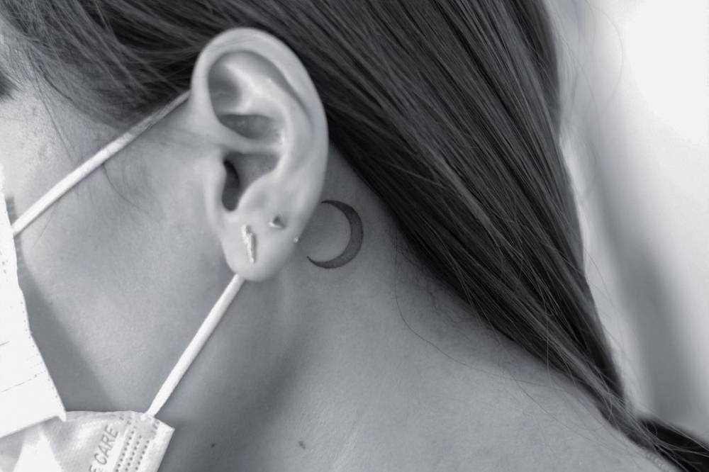 Crescent Moon Tattoo Behind The Ear 666_x_1000_jpg