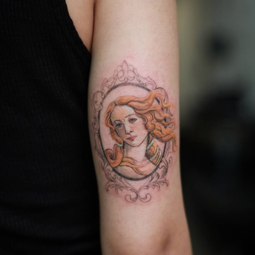 The Birth Of Venus Inspired Tattoo On The Back Of The 1000_x_1000_jpg