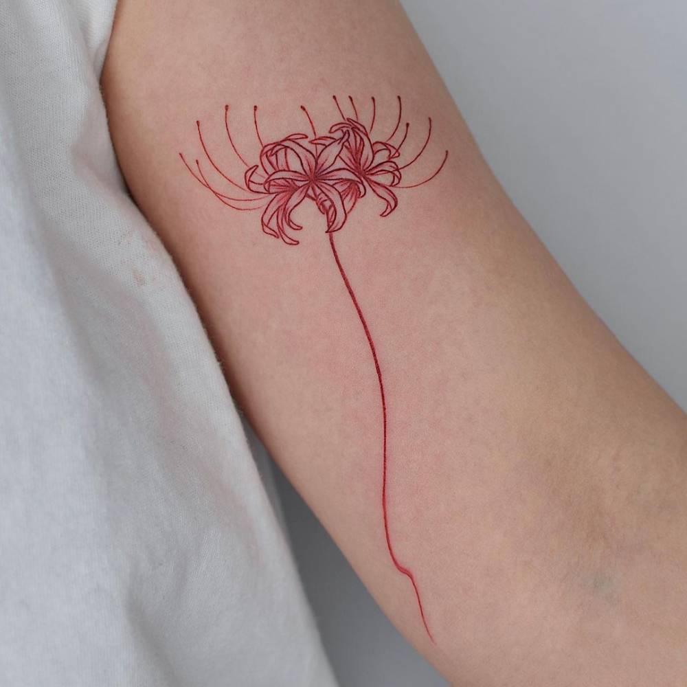 Tokyo Ghoul Inspired Red Spider Lily Tattoo On The 1000_x_1000_jpg