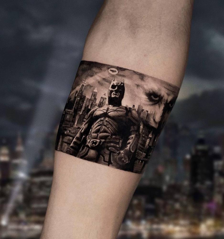 The Dark Knight Batman Tattoo On The Inner Forearm 1000_x_938_jpg
