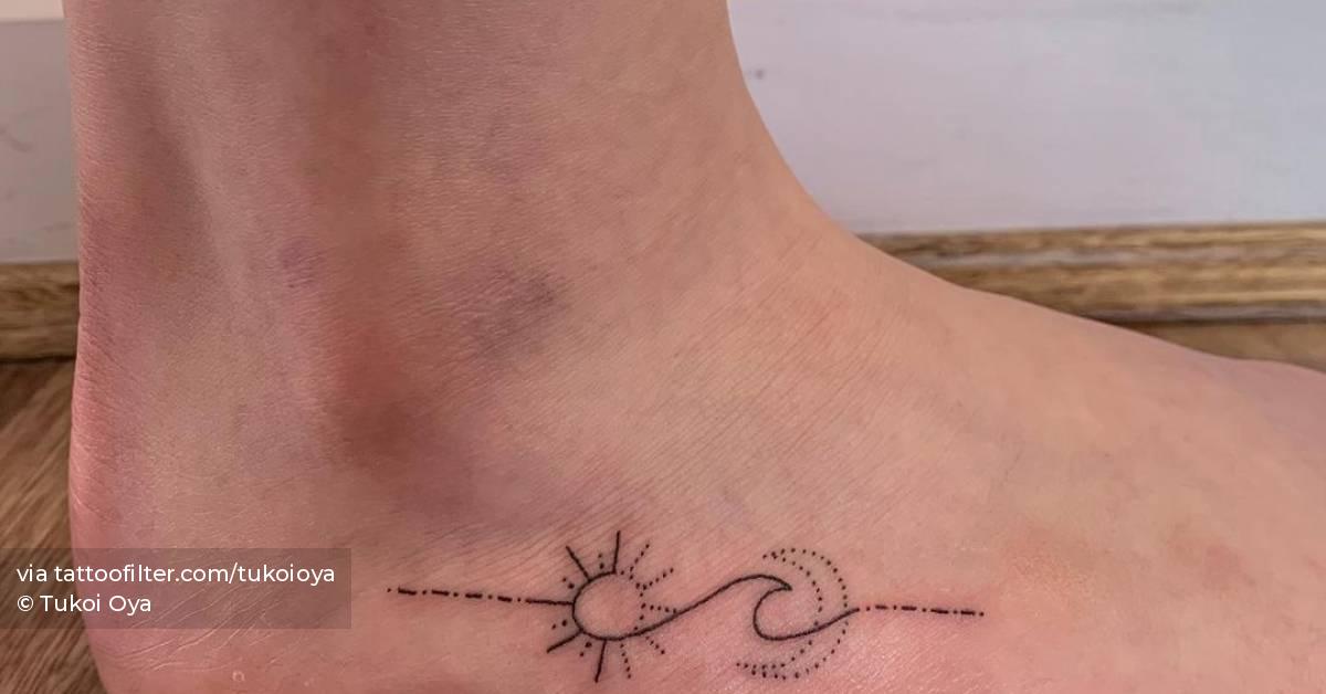 Minimalist Sun, Moon And Wave Tattoo On The Foot 628_x_1200_jpg