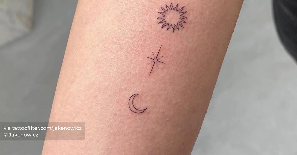 Minimalist Sun, Moon And Star Tattoo On The Inner 628_x_1200_jpg