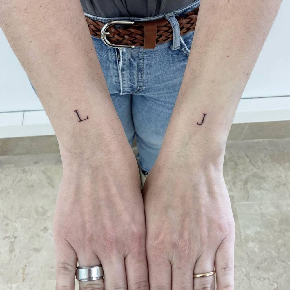 L" And "J" Lettering Tattoo On The Wrist. 1000_x_1000_jpg
