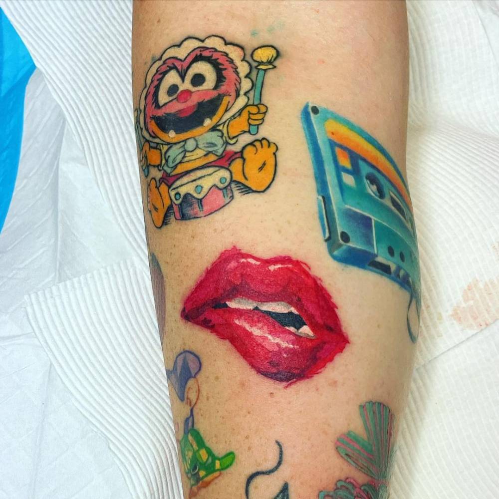 Rocky Horror Lips Tattoo On The Inner Forearm. 1000_x_1000_jpg