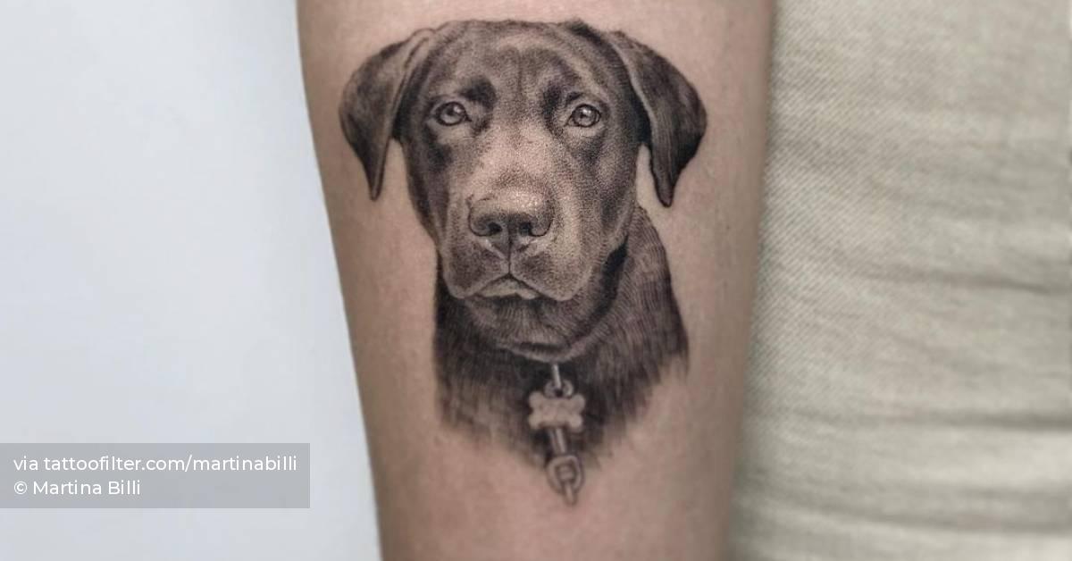 Micro-Realistic Labrador Portrait Tattoo On The Inner 628_x_1200_jpg