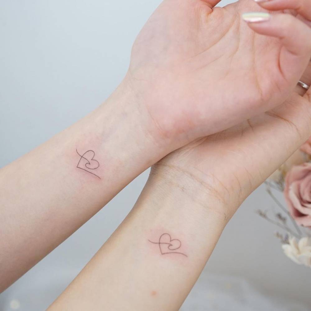 Minimalist Heart And Wave Tattoo For Best Friends. 1000_x_1000_jpg