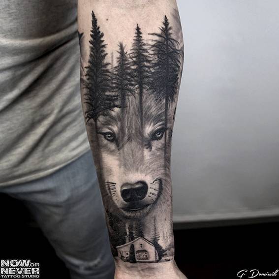 Black And Grey Realistic Wolf Tattoo 567_x_567_jpg