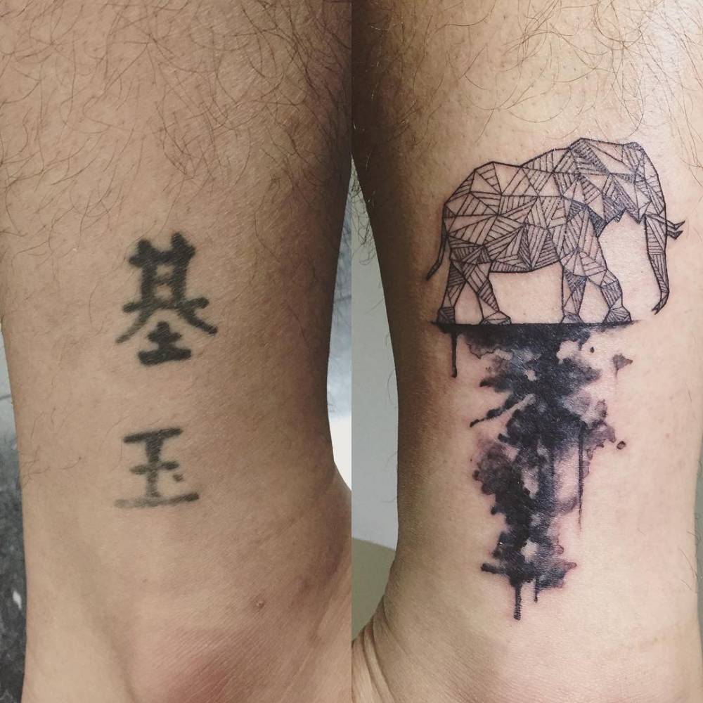 Watercolor And Polygonal Style Elephant Tattoo Covering 1000_x_1000_jpg