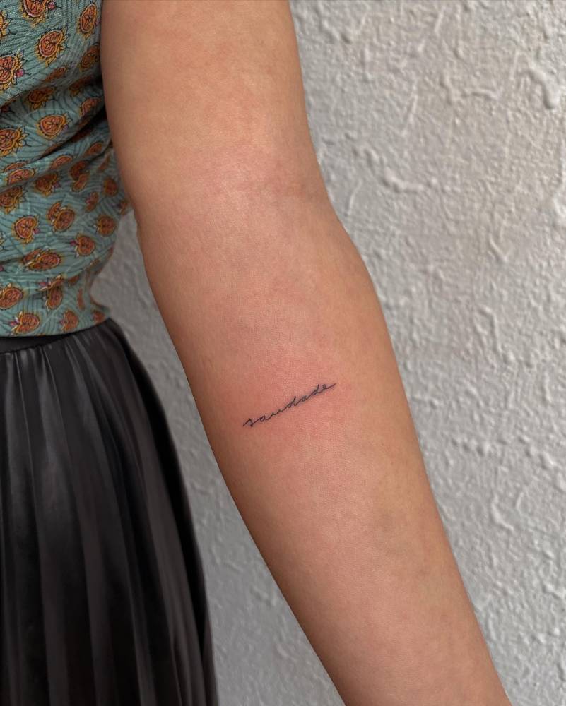 Tattoo Of The Word "Saudade" Located On The Inner 1000_x_801_jpg