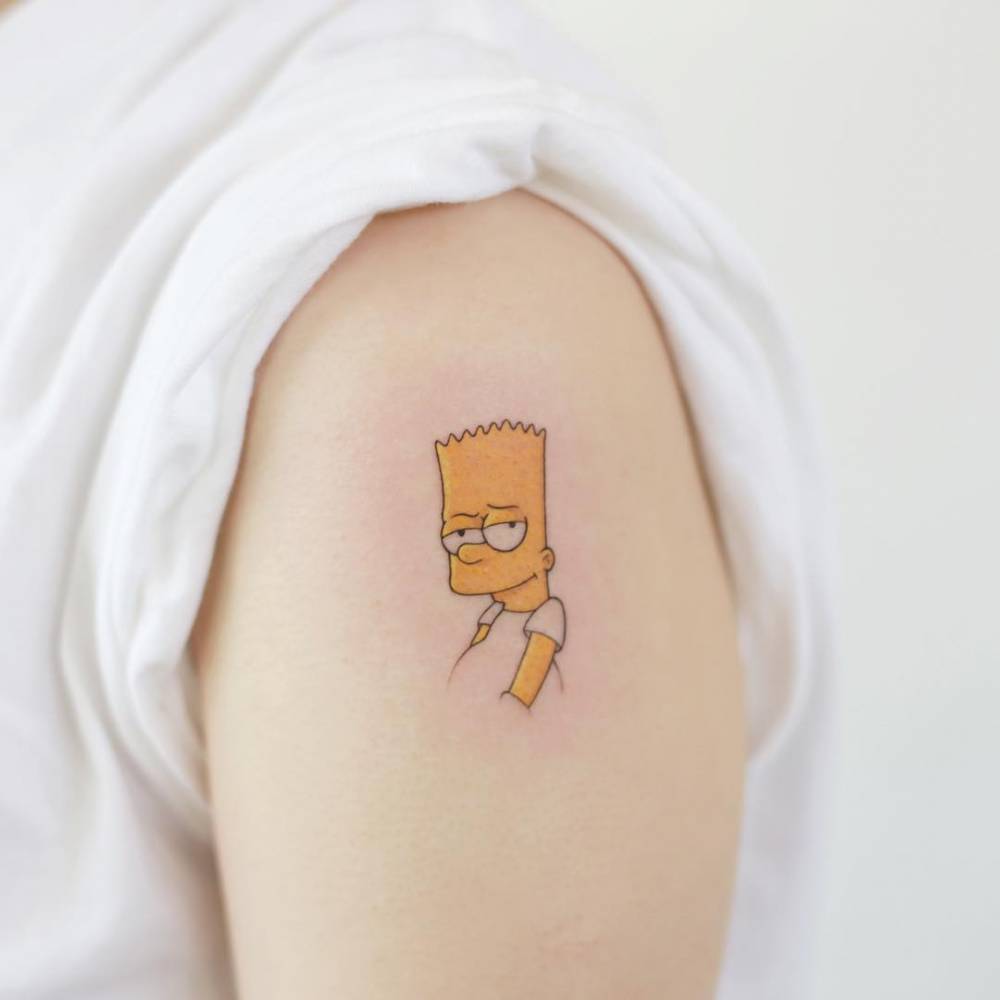 Bart Simpson Tattoo On The Shoulder. 1000_x_1000_jpg