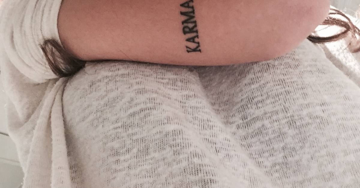 Karma" Tattoo On Monica's Tricep. 628_x_1200_jpg