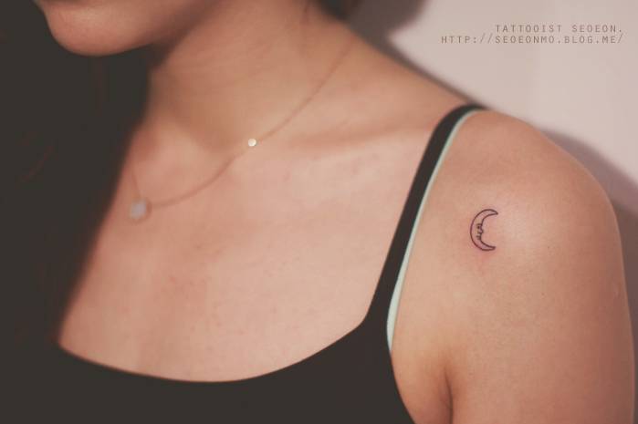 Small Illustrative Style Moon Tattoo On The Left 465_x_699_jpg