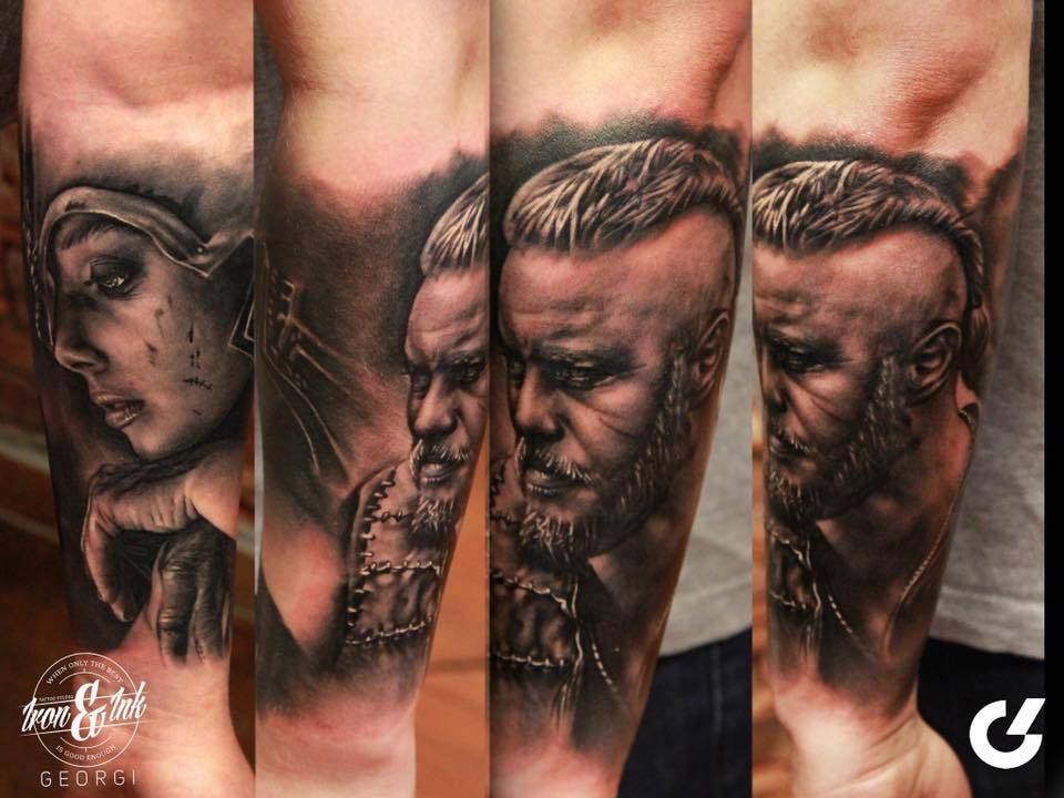 Black And Grey Style Ladgerda And Ragnar Portrait 720_x_960_jpg