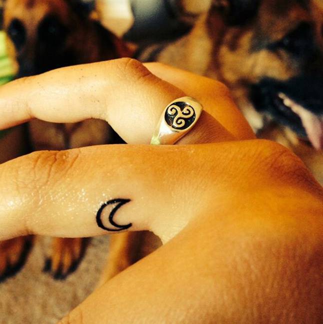 Crescent Moon Tattoo On Tatiana's Middle Finger. 647_x_646_jpg