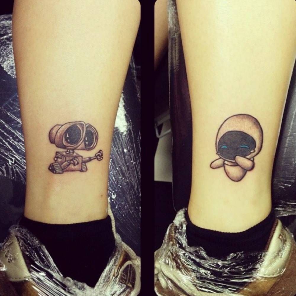 Matching Ankle Tattoos Of Wall-E And Eva, By Murat 1000_x_1000_jpg