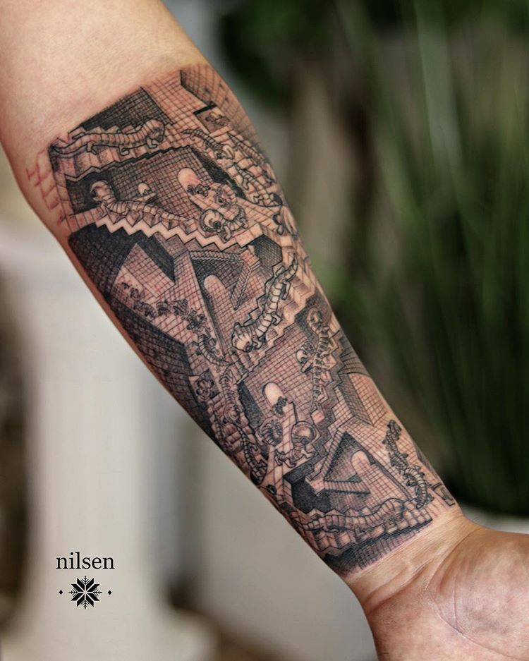 Re-Created Some Fine Artwork By M.c. Escher. Thank You 937_x_750_jpg