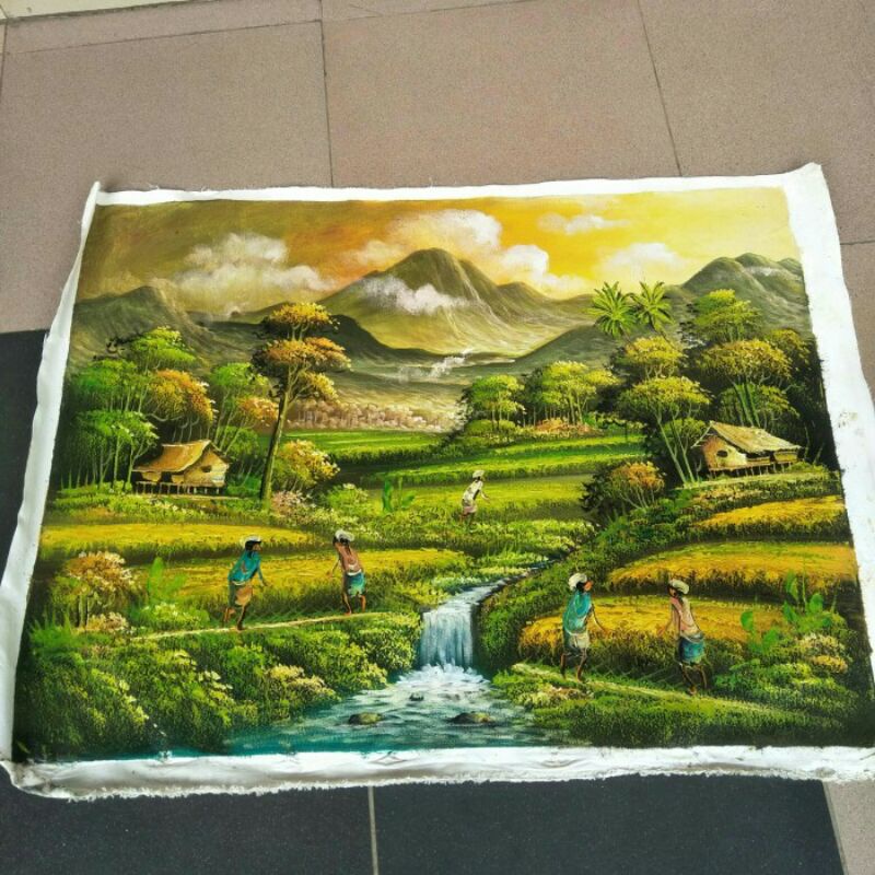 Jual Lukisan Dinding Ruang Tamu Pemandangan Eropa Airterjuan Bagus Ukuran 50 X 80 Cm Indonesia|Shopee Indonesia 800_X_800_jpg