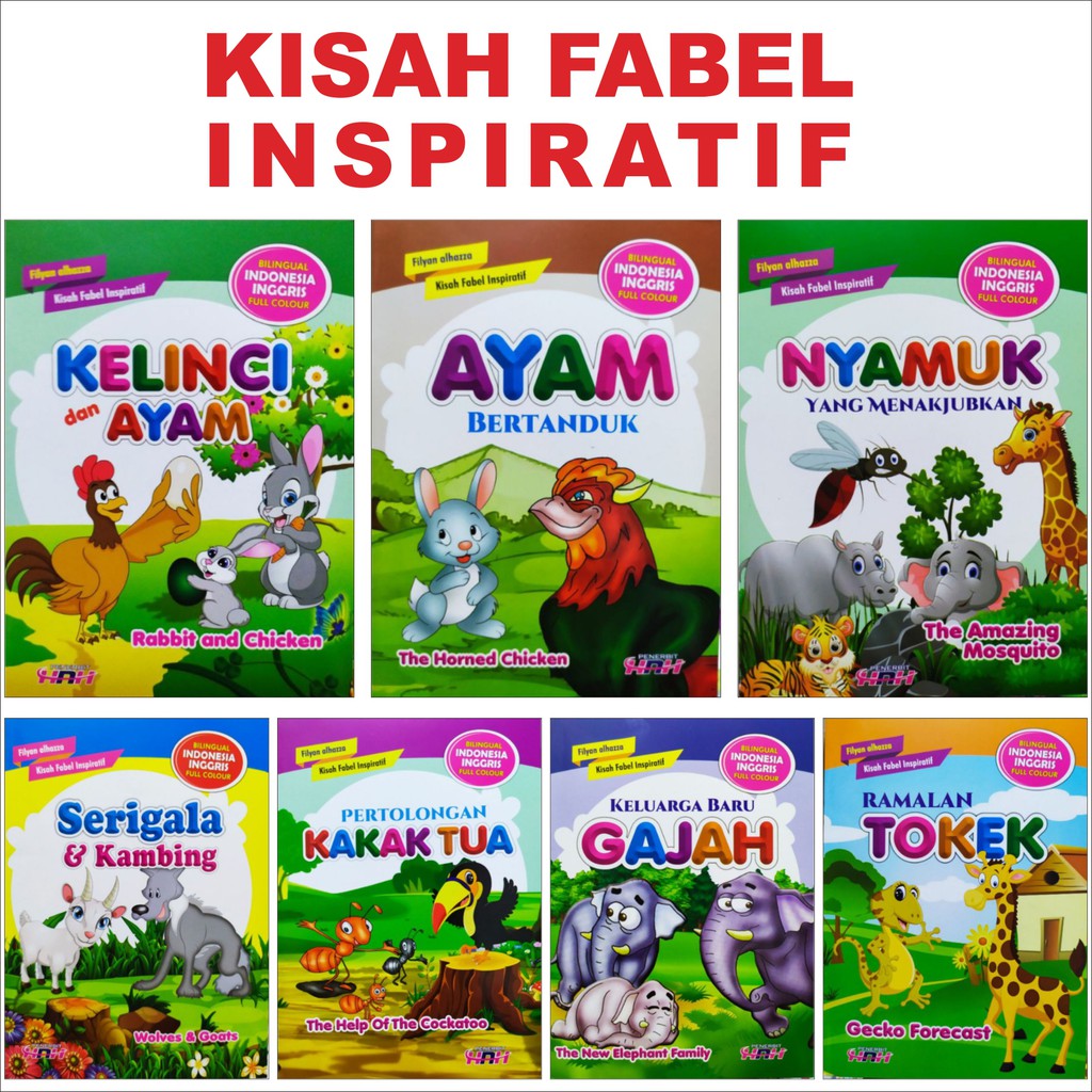 Jual Kisah Fabel Inspiratif ( A ), Dongeng Dunia Binatang Bilingual, Cerita Anak Bergambar Full Colour Indonesia Inggris. Buku Tk Paud Balita+ Madu Anak Alkindi Dongeng Fabel Inspiratif Cerita Anak Bergambar 2977 1024_X_1024_jpg