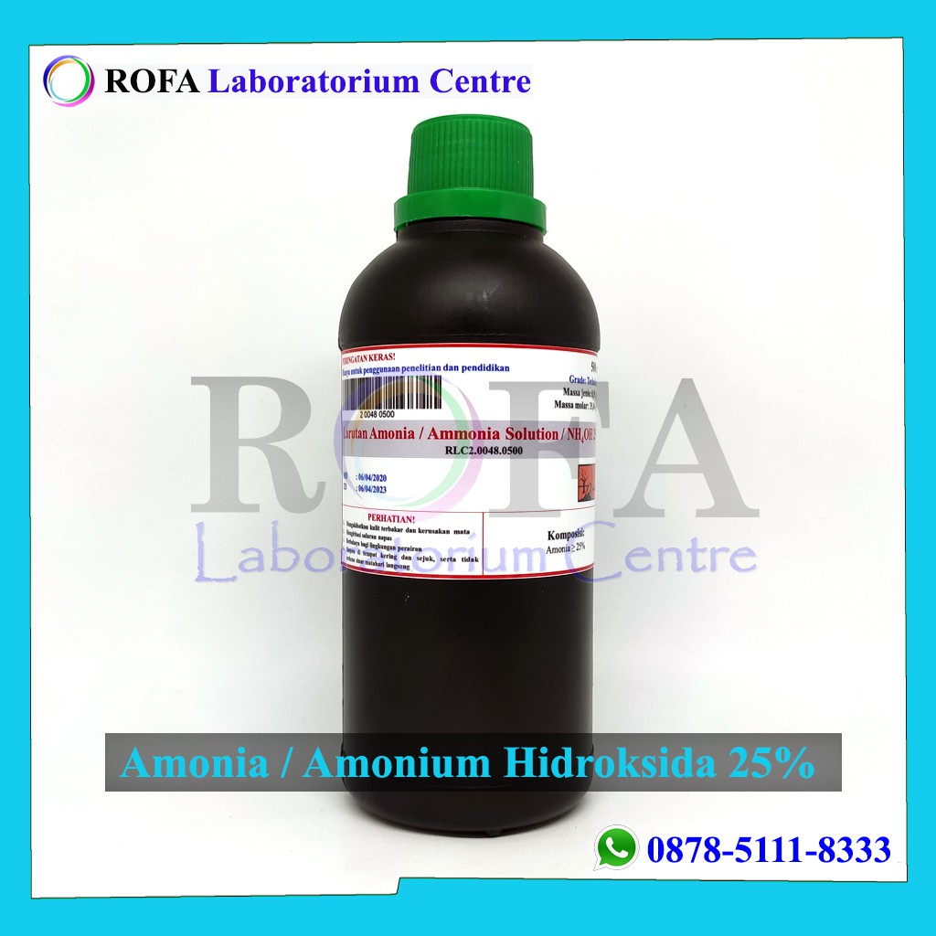 Amonia / Amoniak / Amonium Hidroksida / NH3 / NH4OH 25% 500 mL | Shopee  Indonesia
