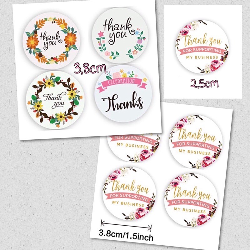50-60Pcs) Stiker Ucapan Terima Kasih / Stiker Thank You / Stiker Seal | Shopee Indonesia 800_X_800_jpg