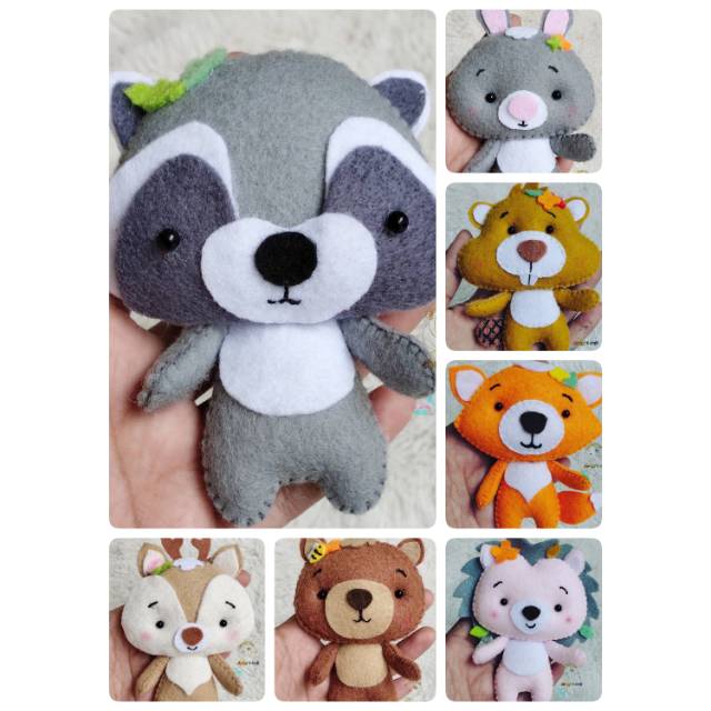 Boneka flanel,series hewan hutan | Shopee Indonesia