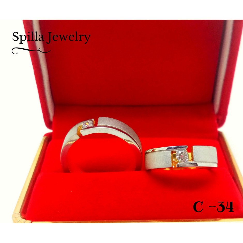 Cincin Kawin Cincin Tunangan Cincin Couple Perak C-34 Silver CINCIN  PERNIKAHAN TERBARU | Shopee Indonesia