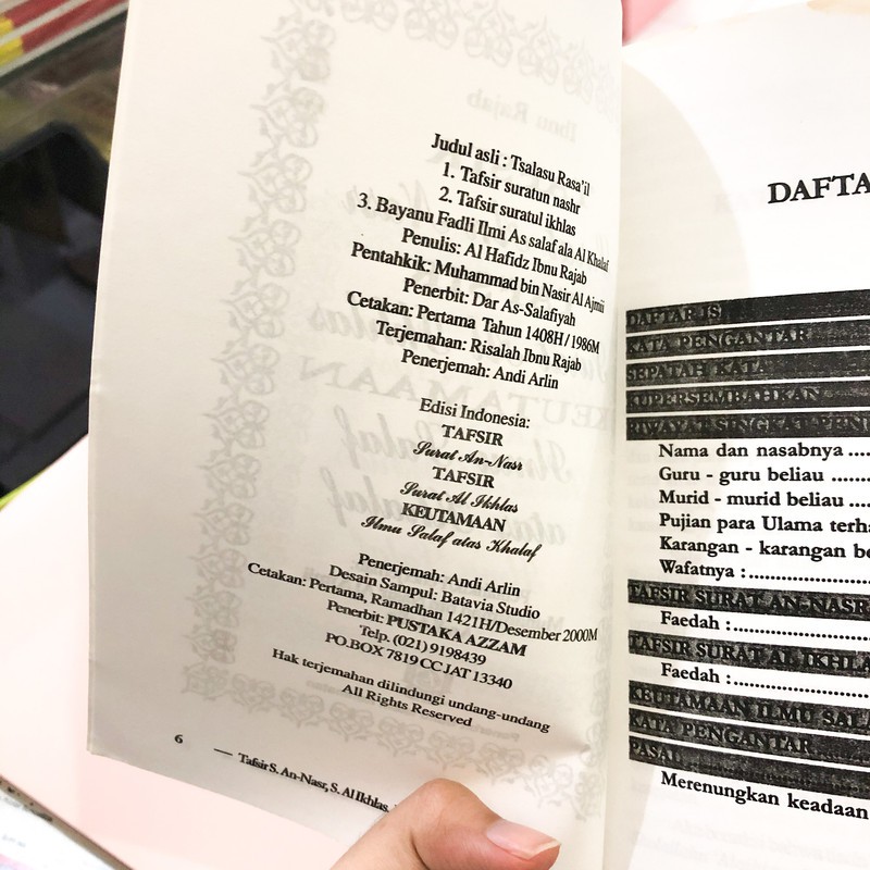 Bukku Tafsir Surat An-Nasr, Tafsir Surat Al-Ikhlas, Keutamaan Ilmu Salaf  atas Khalaf | Shopee Indonesia