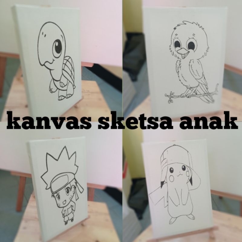 Jual Kanvas Lukis Sketsa Gambar Anak Ukuran 20X30M Alat Melukis Media Menggambar Indonesia|Shopee Indonesia 800_X_800_jpg