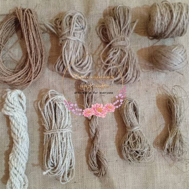 Tali serat alam | aneka jenis tali | tali bahan kerajinan tangan | tali  crafts | Shopee Indonesia