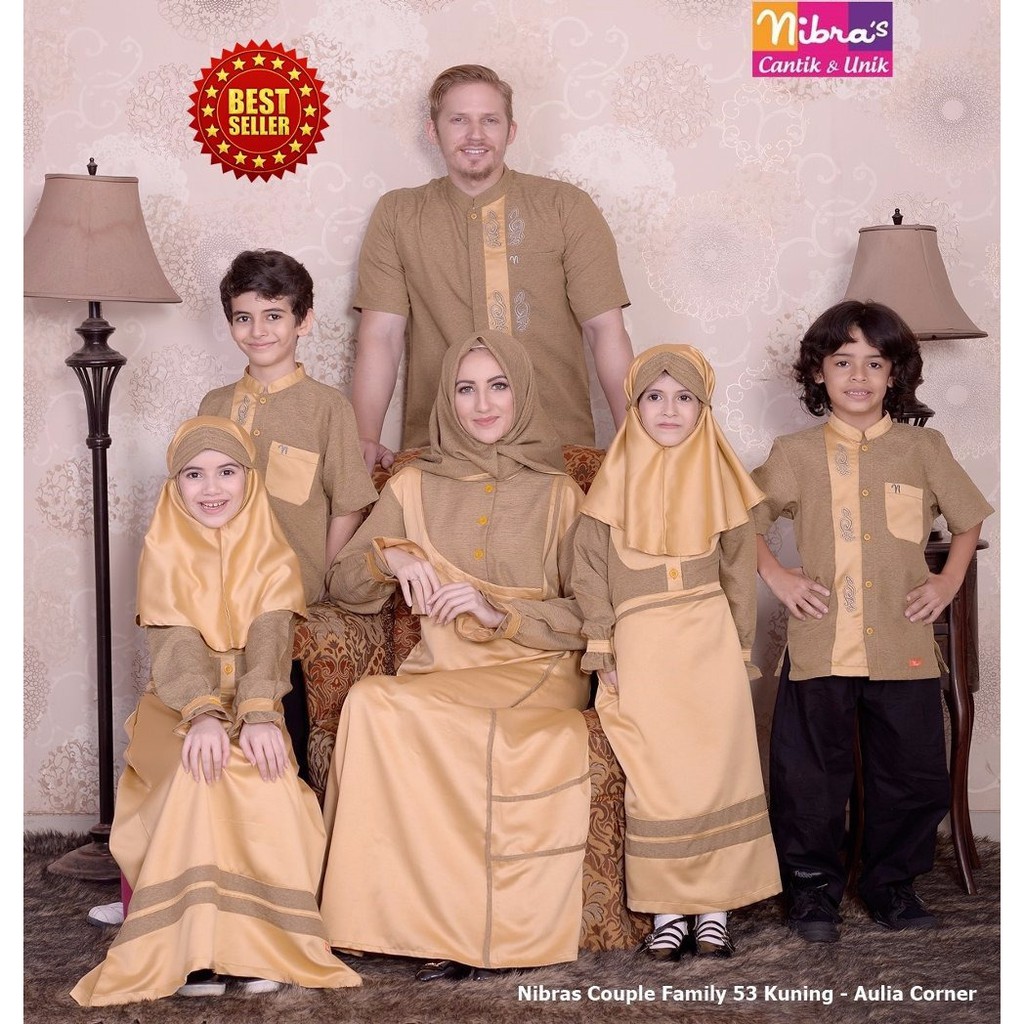 Jual PROMO Seragam Keluarga Nibras Couple Family 53 Kuning Baju Couple  Lebaran Indonesia|Shopee Indonesia
