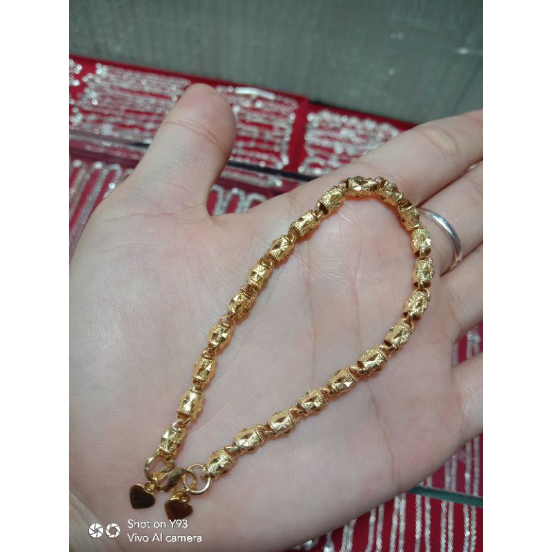 Jual Gelang batik perak dewasa sepuh mas 24k Indonesia|Shopee Indonesia