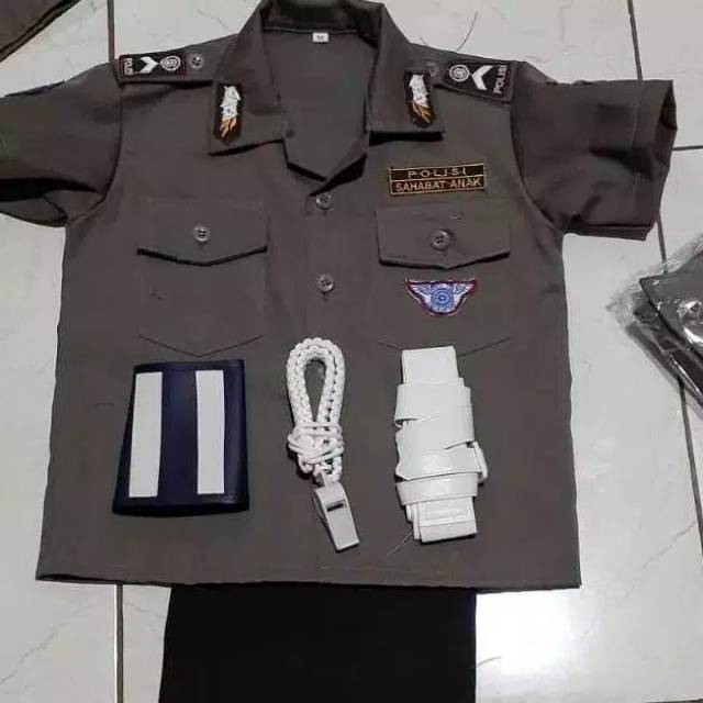 Jual Setelan baju polisi anak putra / putri Indonesia|Shopee Indonesia