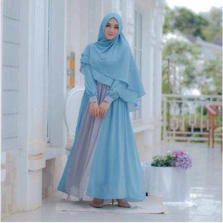 Baju Gamis Wanita Syari Terbaru 2021 Gamis Wanita Elegant Model Edisi  Lebaran Bahan Wollycrepe Fit L | Shopee Indonesia