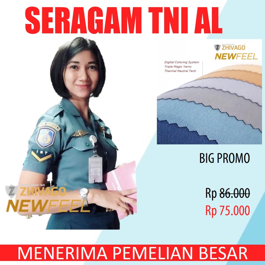 Jual Bahan Kain Seragam Tni Al Merk Zhivago Newfell Murah Meteran  Indonesia|Shopee Indonesia