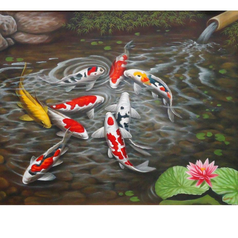 Jual ☊ Repro Digital Lukisan Ikan Koi Fish Kaya Raya Hoki Untung Lucky Makmur Jaya Kolam Ponds ✼ Indonesia|Shopee Indonesia 927_x_927_jpg