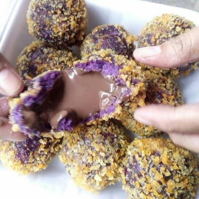 Bola-Bola Ubi Ungu Coklat Lumer 10pcs | Shopee Indonesia