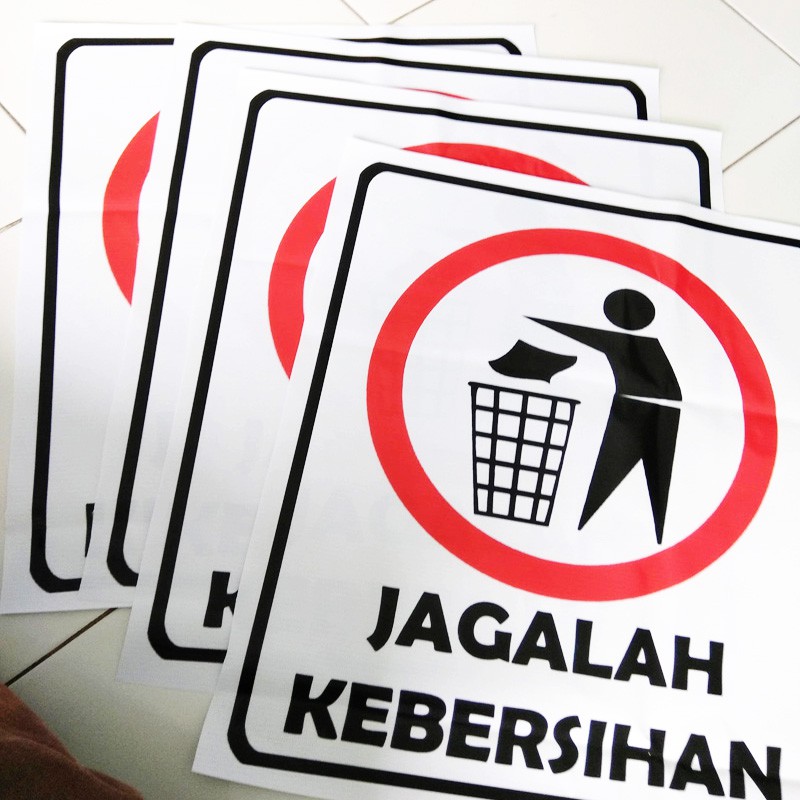 Banner Poster Dekorasi Hiasan Dinding Jagalah Kebersihan Buanglah Sampah  Pada Tempatnya Informasi | Shopee Indonesia