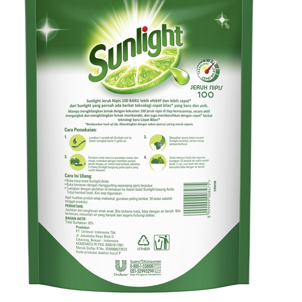 Sunlight Lime Sabun Cuci Piring Jeruk Nipis 1600 Ml -Sabun Pencuci  Piring,Sabun Jeruk Nipis ブ | Shopee Indonesia