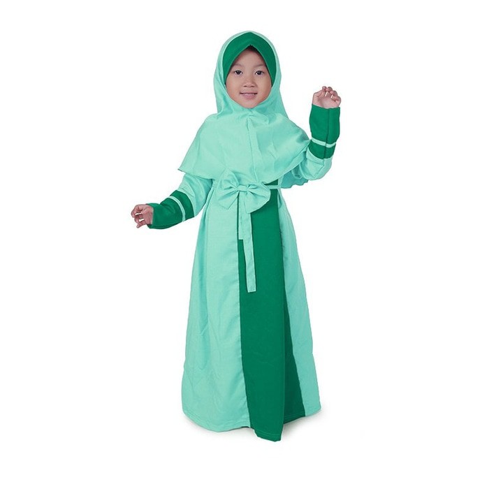Gamis Anak Perempuan MURAH MERIAH Warna Hijau Mint &amp; Variasi Hijau Tosca +  Pita | Shopee Indonesia