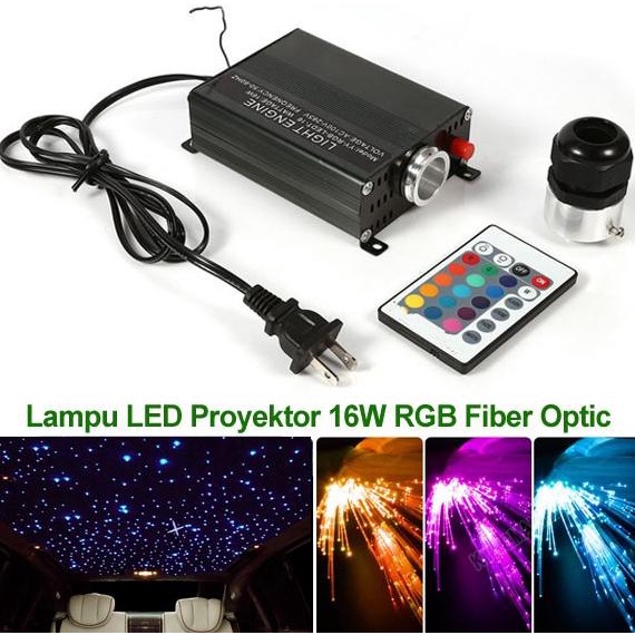 Jual LAMPU PROYEKTOR RGB LED 16W FIBER OPTIC SERAT OPTIK - LIGHT ENGINE  TERBARU Indonesia|Shopee Indonesia