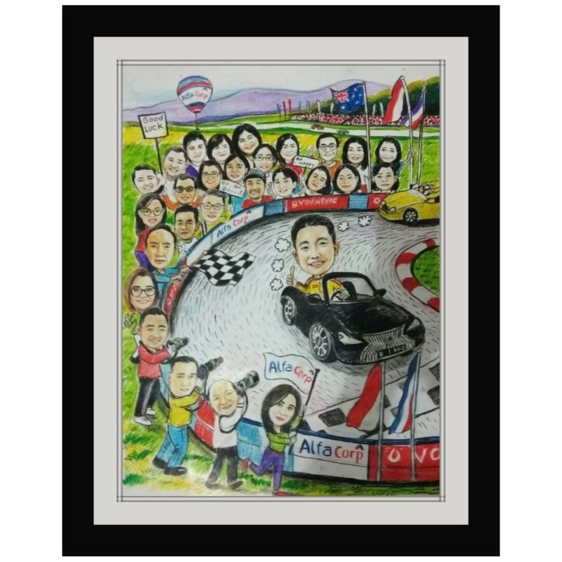 Jual Karikatur Warna / Hitam Putih (1 Wajah + Bingkai Minimalis) Ukuran A1:60X80Cm Indonesia|Shopee Indonesia 800_X_800_jpg