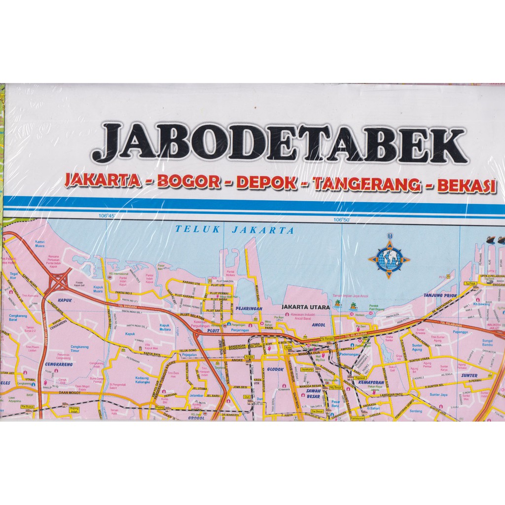 PETA LIPAT : JABODETABEK ( JAKARTA - BOGOR - DEPOK - TANGERANG - BEKASI ) /  Buana baru | Shopee Indonesia
