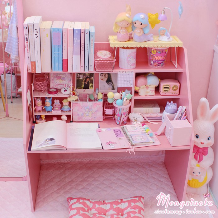 Meja Belajar Warna Pink untuk Dekorasi Kamar | Shopee Indonesia