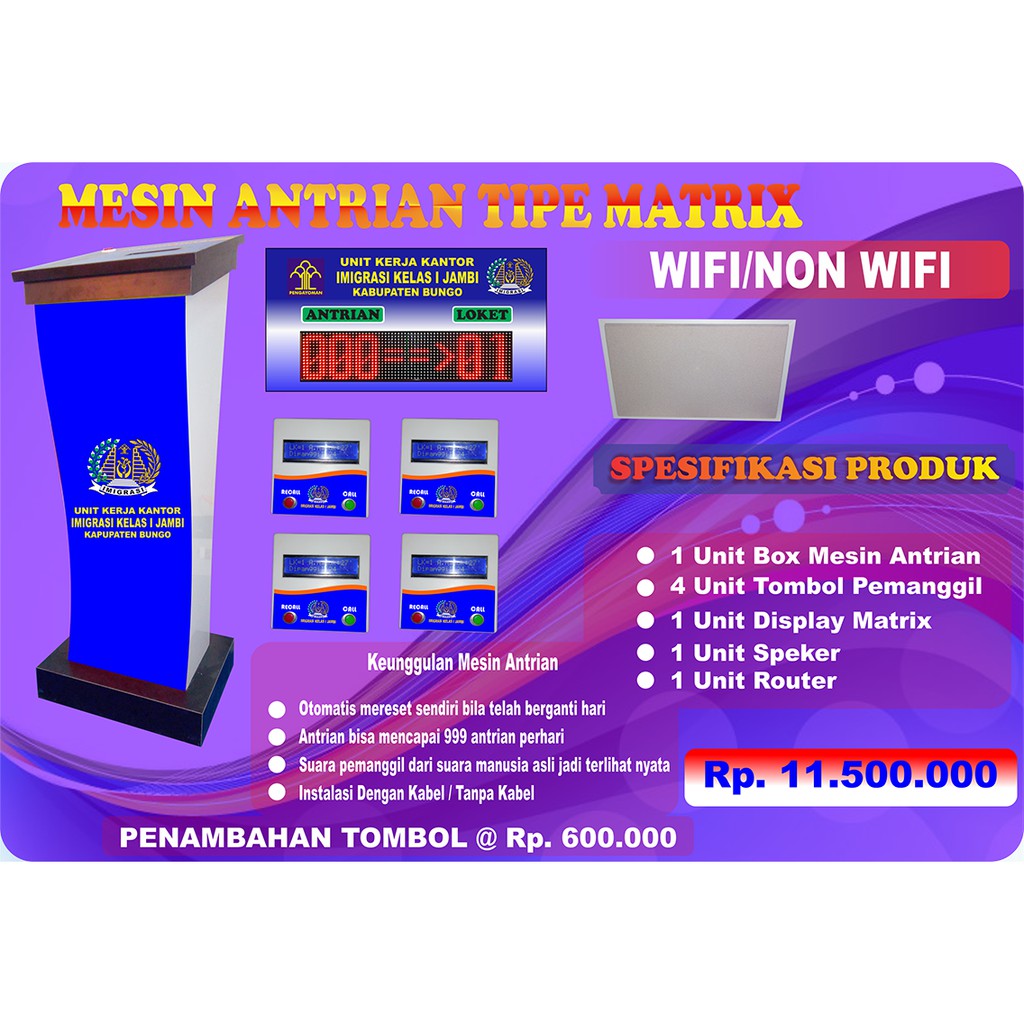 Jual Mesin antrian Bank Indonesia|Shopee Indonesia