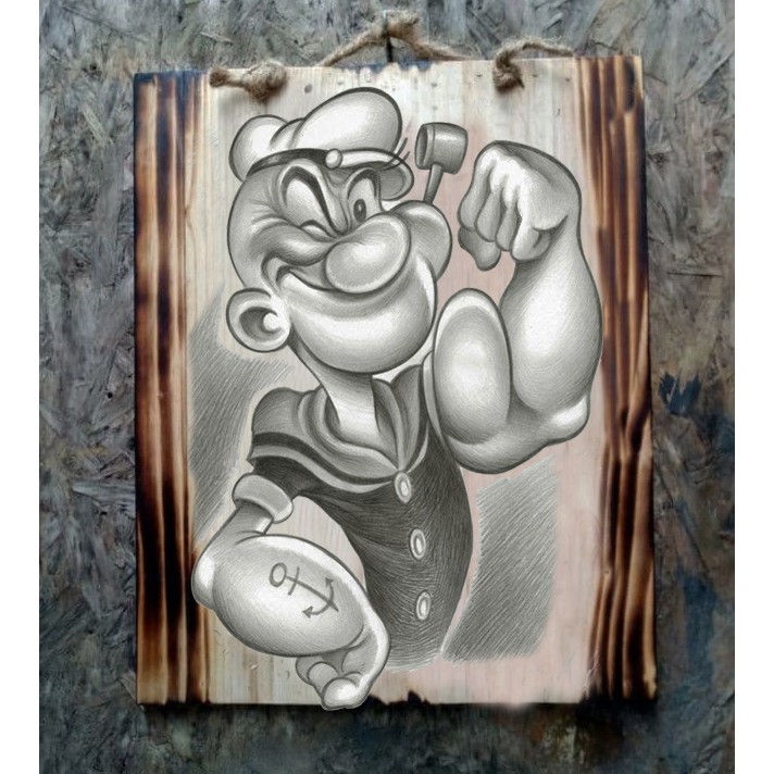 Jual Hiasan Unik!!/Lukisan Kayu Popeye Pensil/Vintage/Kopi/Pajangan Kafe/Cafe Resto/Hiasan Kamar/Interior Indonesia|Shopee Indonesia 712_X_712_jpg