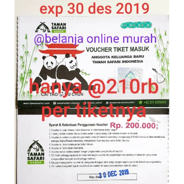 Jual Tiket taman safari Indonesia|Shopee Indonesia